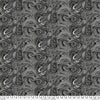 Black lines of geometric waves on white background cotton fabric by Adrienne LeBan PWAL026