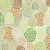 Green pink brown purple interpretation of lotus flowers Australian Indigenous fabric DAFG