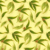 Gold etched Green toning gum leaves on Pale green background TTP241001