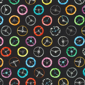 Steering wheels fluffy covers black brown white pink orange green yellow blue spotted 9063B