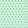 Flowers aqua pink white inside hexagon shape in shades of green with white Tula Pink Besties XLN PWTP220