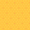 Small white red love hearts across bright orange background Tula Pink Besties XLN PWTP221