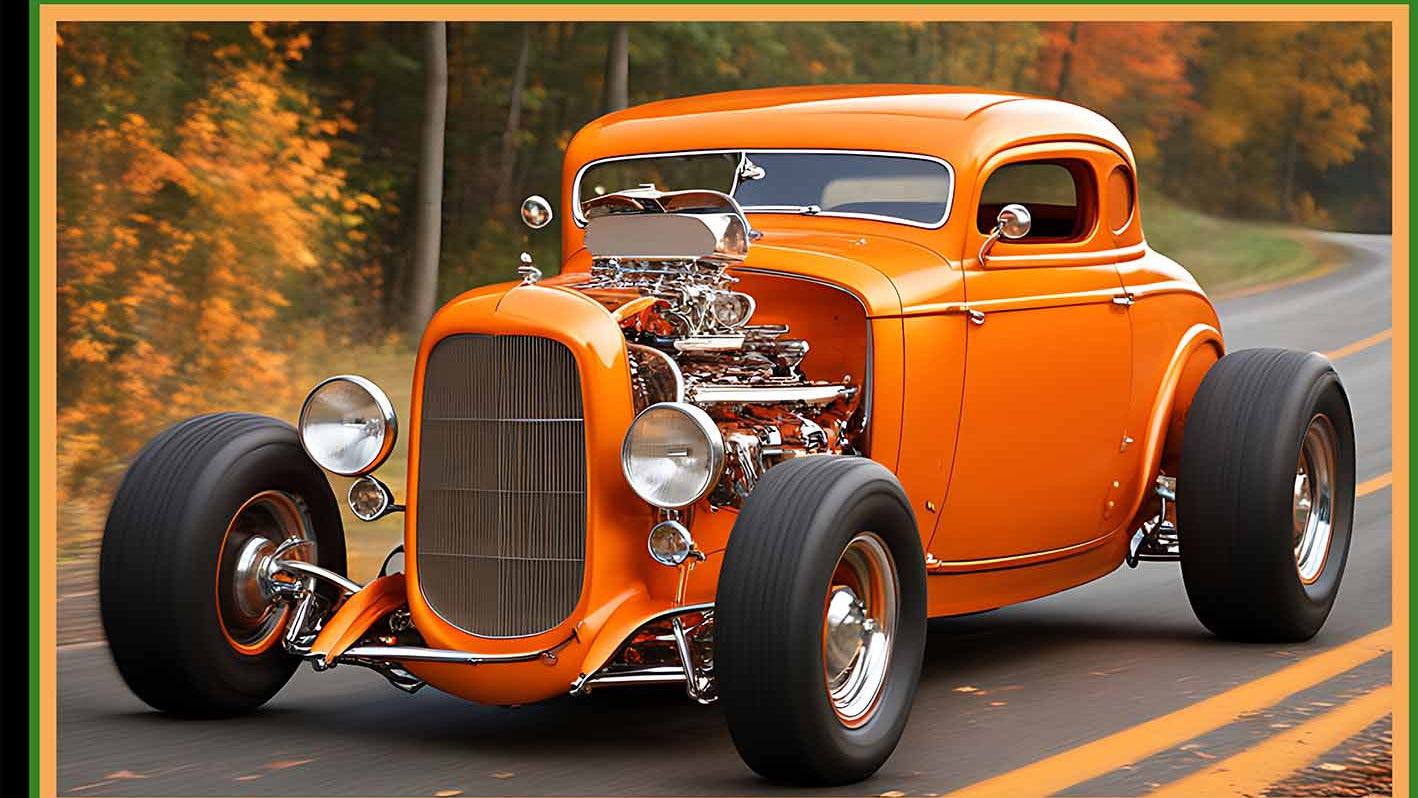 Hot Rods Panel - KK Fabrics - Milvale Design Studio - 4099C 36 Inch ...