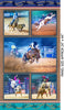Rodeo Horses Bulls Calf's Riders 6 different events pictured each framed with a  background of dirty dust 1150.01 panel