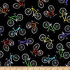 Skeletons Bicycles Tennis Math & Science - Glow in the Dark - Timeless Treasures