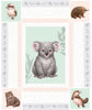 Koala, Wombat, Kookaburra, Echidna, Platypus in soft Greens, Apricots and Grey tones - DV3150