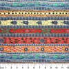 Picture depicts Dreaming of Bush Food Witchetty Grub, Kangaroo Path, Long Neck Turtles and Hone Ants Waterhole, Flowers in colours of Orange, Brown, Cream, Grey, Yellow, Green, Black and White through Aboriginal Dot Painting and Dreamtime Storytelling - Whispers of the Valley Fabrics 