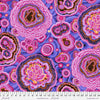 Moss’s, Mollusk,  with Vibrant fluorescent colours of pink, orange,red, purple, and a hint of aqua green - Feb 2022 Kaffe Fassett Collective - PWPJ106.MAGENTA