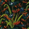 Tui bird in Flax in flower