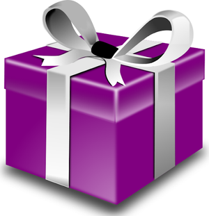 Gift Box - fushia colour with white ribbon - Whispers of the Valley Fabric 