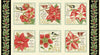Christmas blocks with various birds and flora including Hippeastrums, Holly, Poinsettia, Strawberry - 9559-48