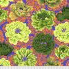 Brocade Peonie - Philip Jacobs - Kaffe Fassett - Free Spirit - Purple, Lime, Orange, Green, Brown