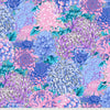 Kaffe Fassett Philip Jacob Freespirit Fabric flowers in colours of green orange blue pink grey brown PWJP107-Grey