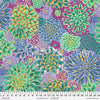 Succulent flowers in colours of blue grey yellow green magenta cream blue green purple printed on fabric PWPJ113-Grey 