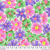 Brightly coloured Pinwheel flowers of green Pink red white black yellow gold printed on fabric    PWPJ117-SPRING
