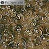 Sparkle silver swirls on a green brown background fabric 12707P 49 Olive
