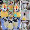 Plushie Pillow Pug Dog - Panel - DV3618