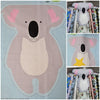 Koala featured awake and asleep in pale grey pink ears big black nose and yellow star on sleep side - DV3619