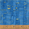 Uncorked Fabric True Blue colour with streaks of gold through - 50107M-41
